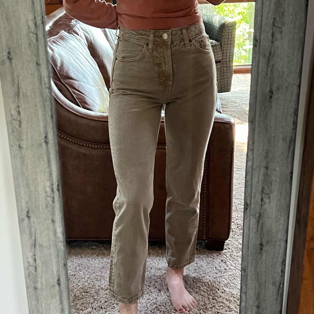 Topshop Tan Ankle Jeans